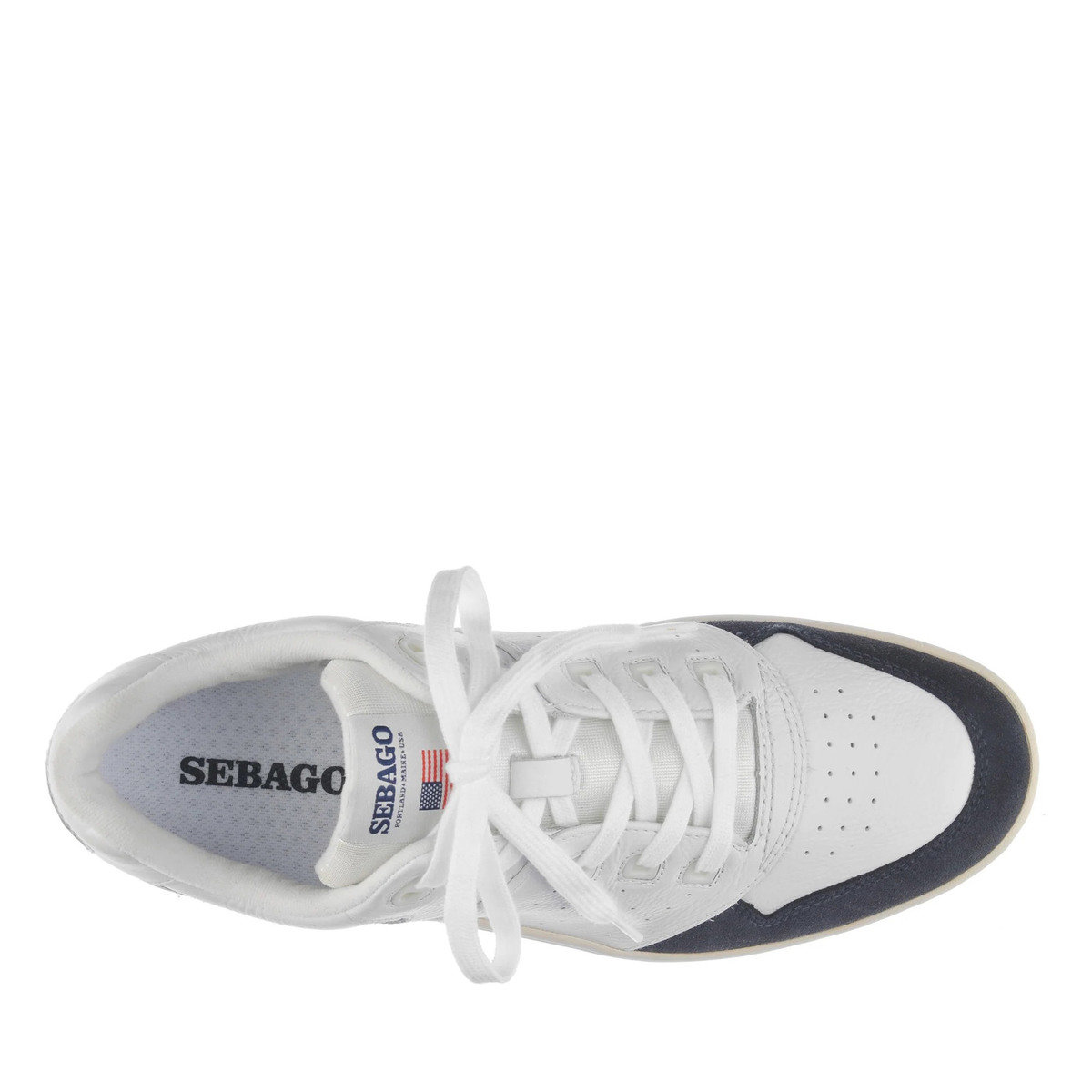 Mens Hurricane Trainer White Blue Universe Mens Sebago Shoes